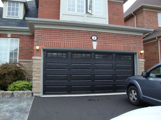 A Solid Black Garage Door