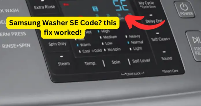 Samsung Washer SE Code